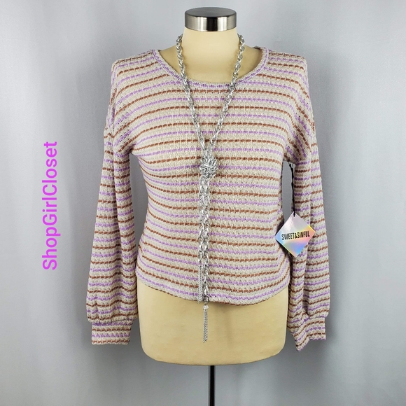 💥Just In💥Sweet & Sinful Crop Sweater..Sz M Jr